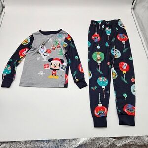 Disney 100 Years Mickey Olaf Stitch Toy Story Christmas Pajamas Boys Size 8